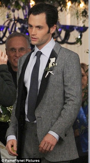 The bride and groom? While the identity of Blake's character Serena's husband-to-be has yet to be officially confirmed, it seems likely that it will be Penn Badgley's alter-ego Dan Humphrey 