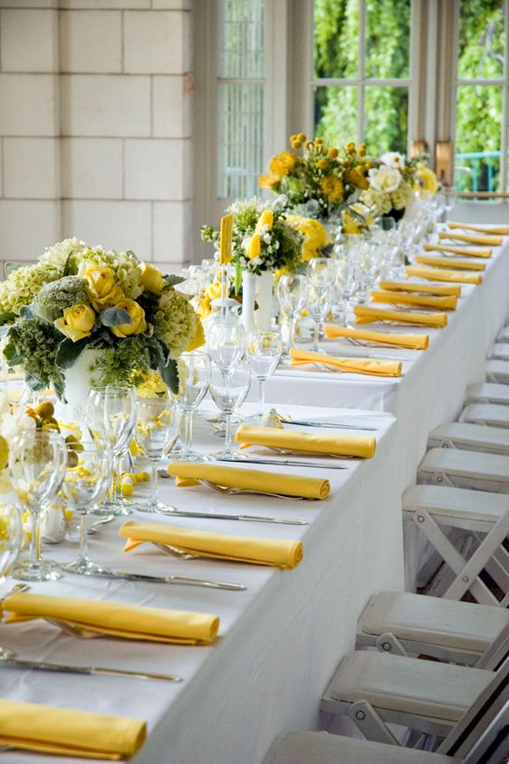 yellow and grey and white southern wedding with vintage milk glass. reception wedding flowers,  wedding decor, wedding flower centerpiece, wedding flower arrangement, add pic source on comment and we will update it. www.myfloweraffair.com can create this beautiful wedding flower look.: 