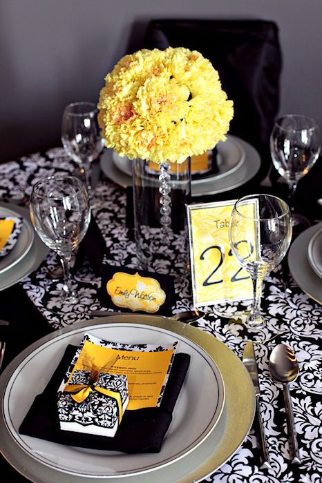 Yellow and black, Yellow wedding ideas: 