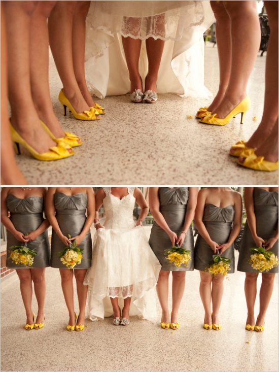 yellow bridesmaid shoes