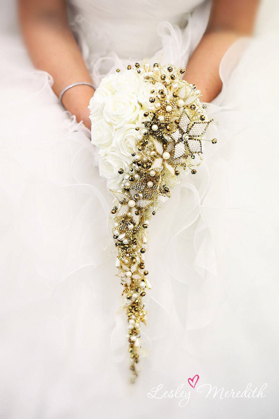 Swarovski Goldie Shower bouquet